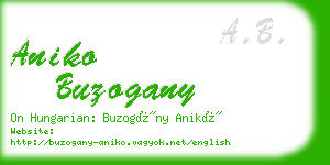 aniko buzogany business card